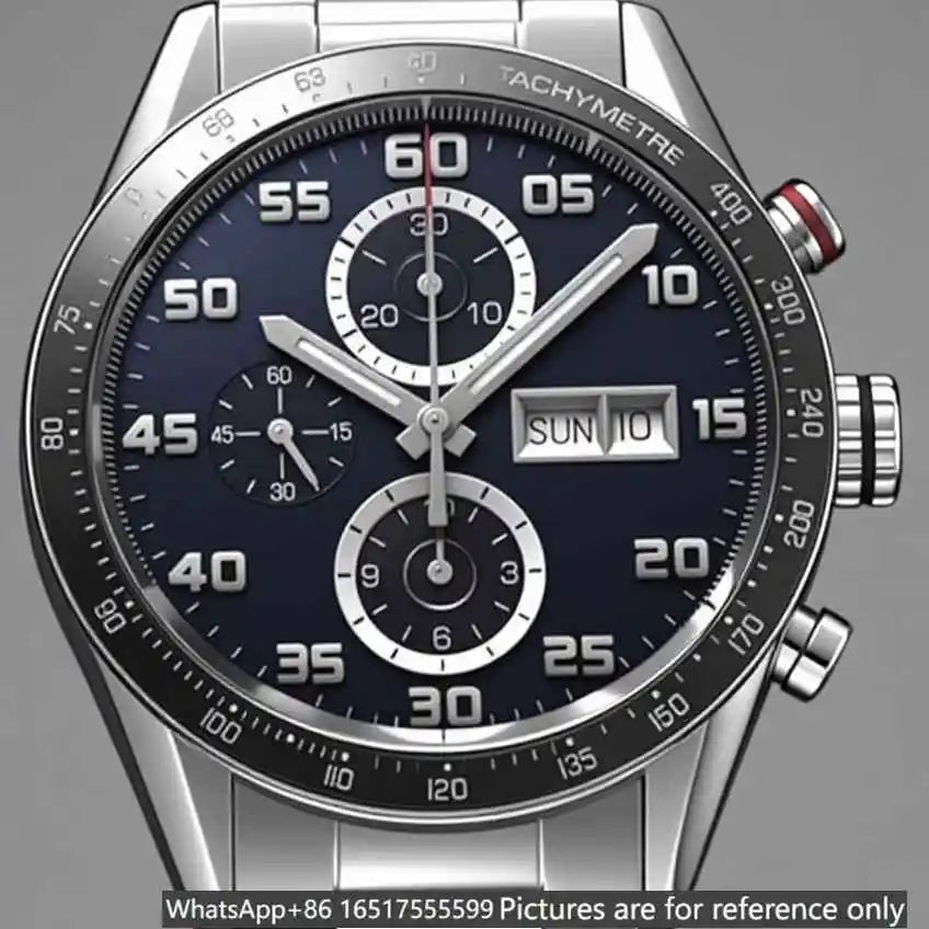 Relógio de luxo para homem de 43mm em aço 904L, movimento de quartzo, herança requintada e excelência artesanal-t