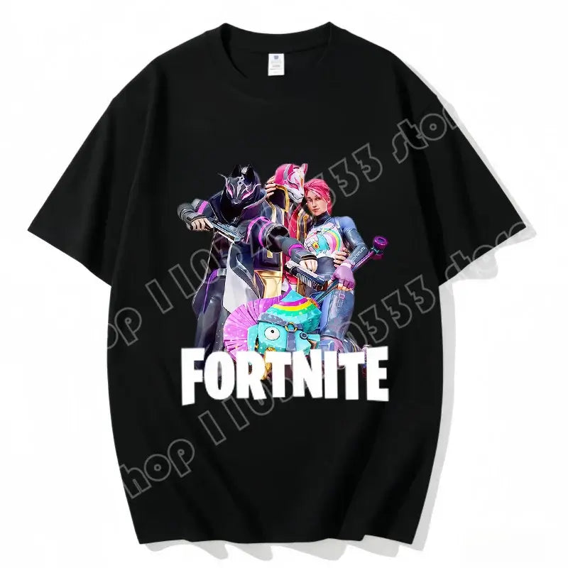 „Fortnite“ apvalios iškirptės marškinėliai, unisex suaugusiesiems, žaidimo šokių stiliaus, nauji, iš grynos medvilnės, trumpomis rankovėmis, puikiai tinka kasdienai ir atostogoms