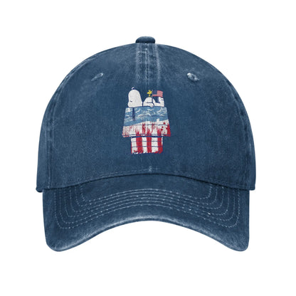 Sleeping Snoopy-baseballkepsar, avslappnad stil, tvättad look, snapback-keps, unisex, utomhus, sommar, justerbar keps
