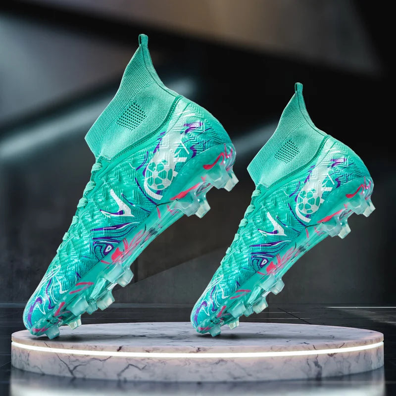 1 paire de chaussures de football pour adultes avec crampons TF, pour les étudiants, durables, antidérapantes, pour l'entraînement sur gazon et les matchs de football