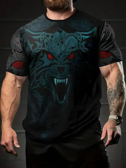 Letní trička s potiskem vlka a zvířat v 3D pro muže a ženy, hip-hopová trička s krátkým rukávem, ležérní oversized trička ve stylu Harajuku a Y2K, pánské oblečení