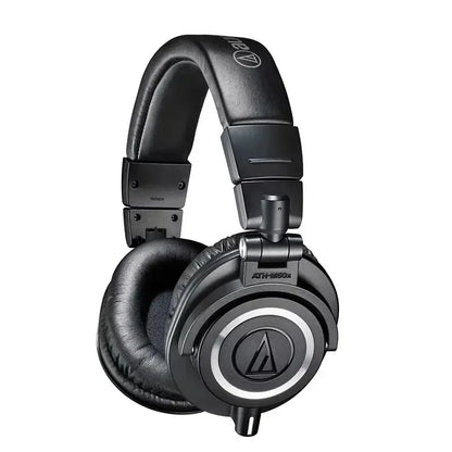 Audio-Technica ATH-M50x Professional Studio Monitor Headphones Hi-Fi Wired Over-Ear Headphones with Foldable Design for Music Production