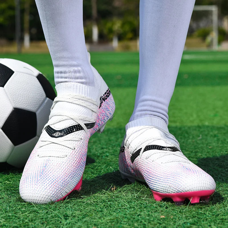 Chaussures de football en mesh respirant pour hommes, crampons de football professionnels, chaussures de football pour jeunes, antidérapantes, baskets pour hommes, Society Chuteira