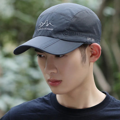 NIXHIT Outdoor Sports Foldable Thin Breathable Quick Drying Women Men's Baseball Cap Hiking Fishing Mountaineering Hat A246