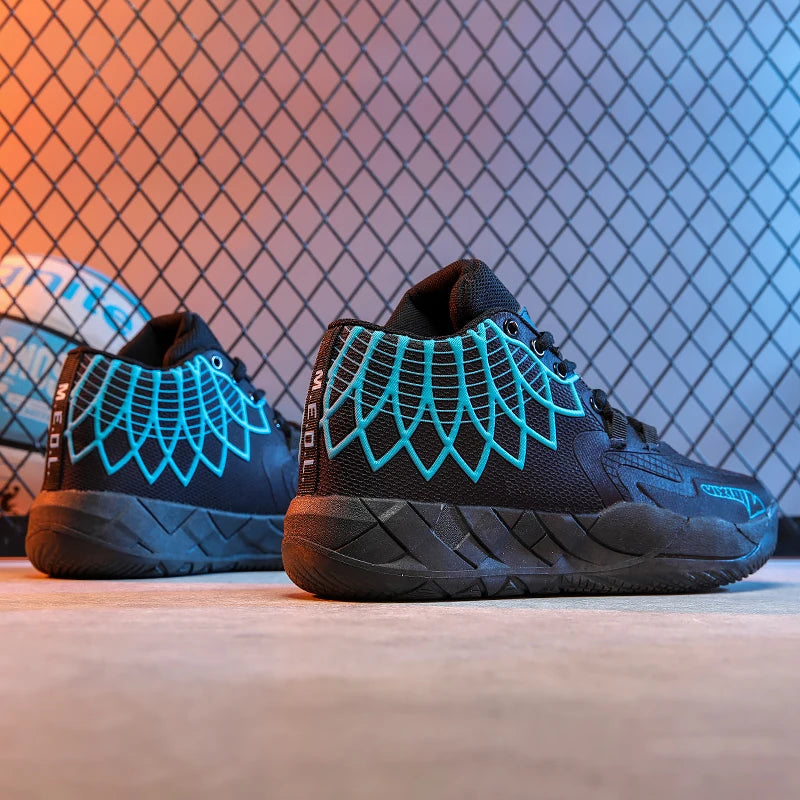 The youth actual combat basketball shoe movement outdoor comfortable cushioning wear-resisting fashion breathable high quality