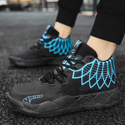 The youth actual combat basketball shoe movement outdoor comfortable cushioning wear-resisting fashion breathable high quality