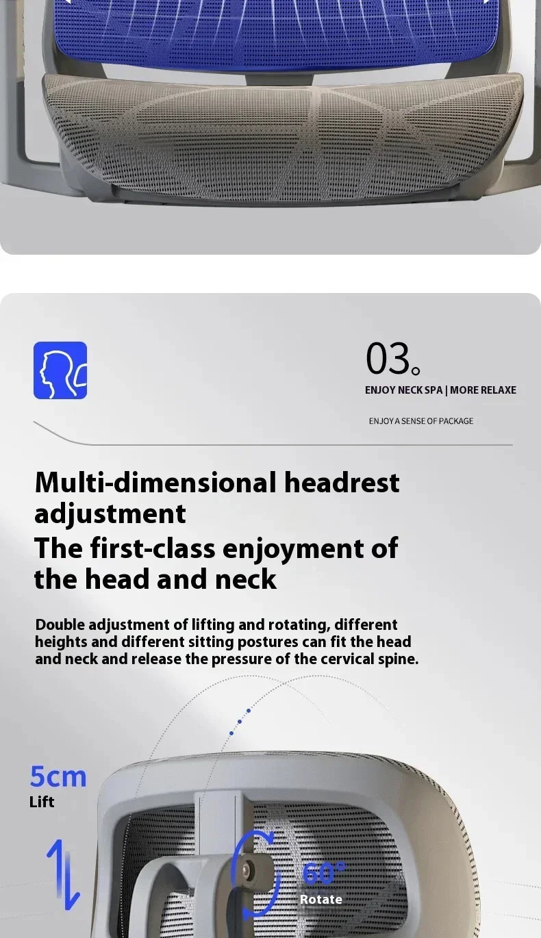 Office Chair Gaming Desk Ergonomic Computer Adjustable Armrests 3D Headrest Chair Lift Chair Back Can Tilt Back with Foot Pedals