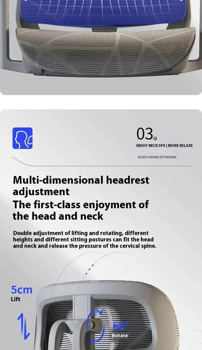 Office Chair Gaming Desk Ergonomic Computer Adjustable Armrests 3D Headrest Chair Lift Chair Back Can Tilt Back with Foot Pedals