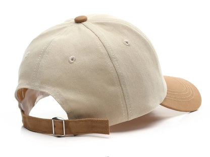 Vintage C Letter Embroidered Baseball Cap | Two-Tone Design, Adjustable Strap, Unisex for Men & Women