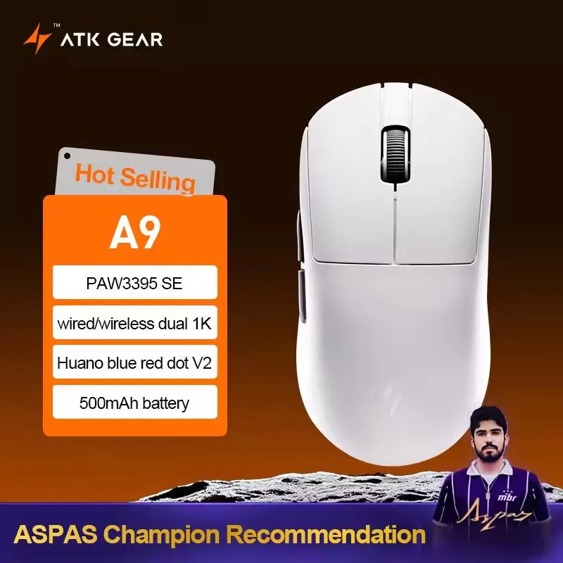 ATK Dragonfly A9 SE Plus Pro Max Ultra Wireless Gaming Mouse NearLink Ultra-lightweight Tri-mode Dual 8K Ergonomic E-sports Mouse