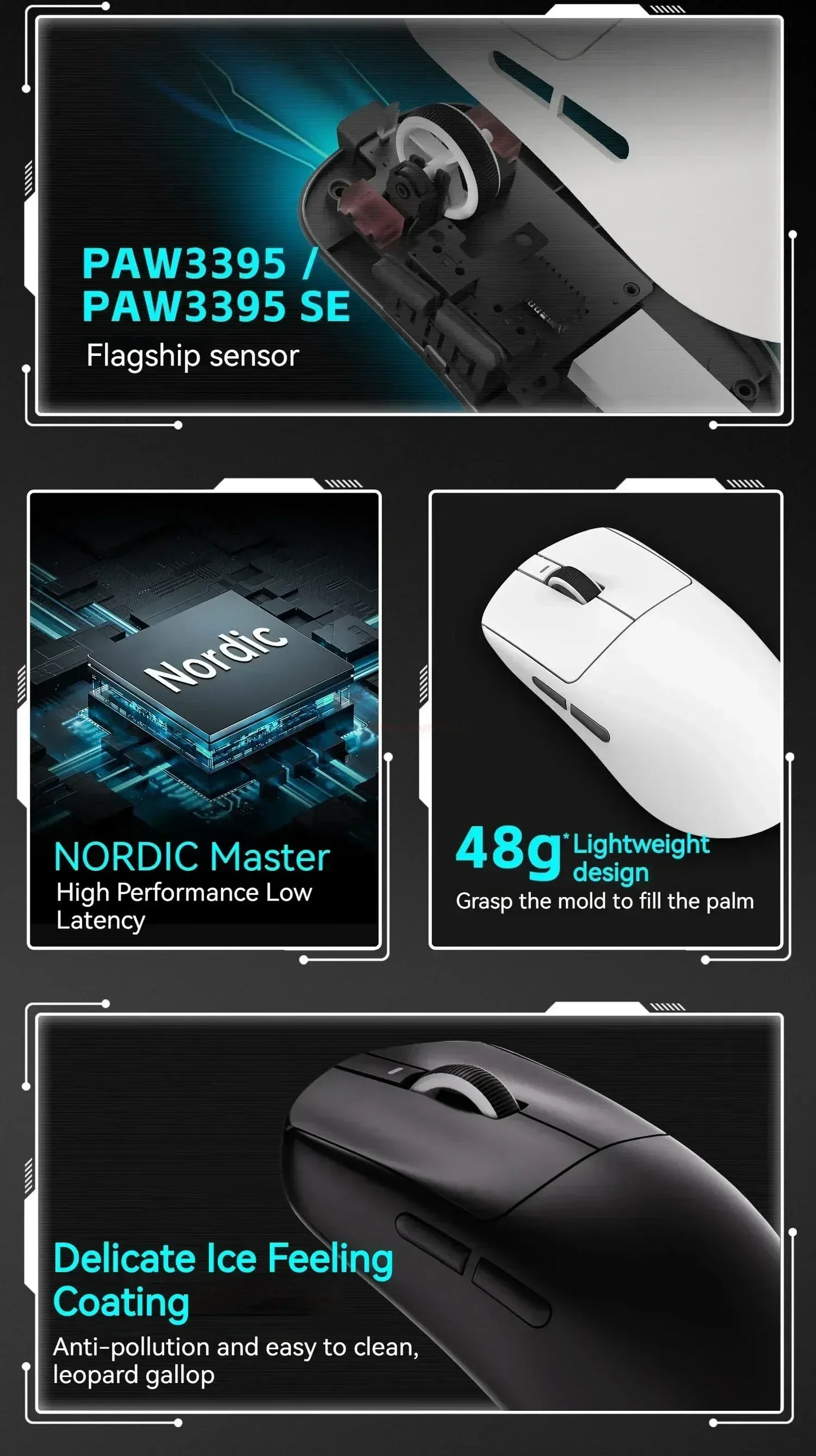 Vgn Vxe Dragonfly R1 Pro Max Gaming Mouse Bluetooth Rechargeable Gamer Paw3395 Lightweight Ergonomic Wireless Esport Mouse