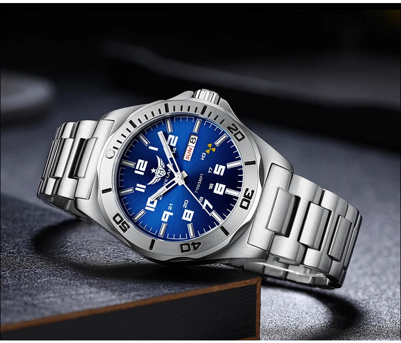 YELANG V1019 Men's Luminous Watch 44mm Mechanical Sapphire Miyota 8205 Automatic Movement 100m Waterproof Diver's Watch for Men