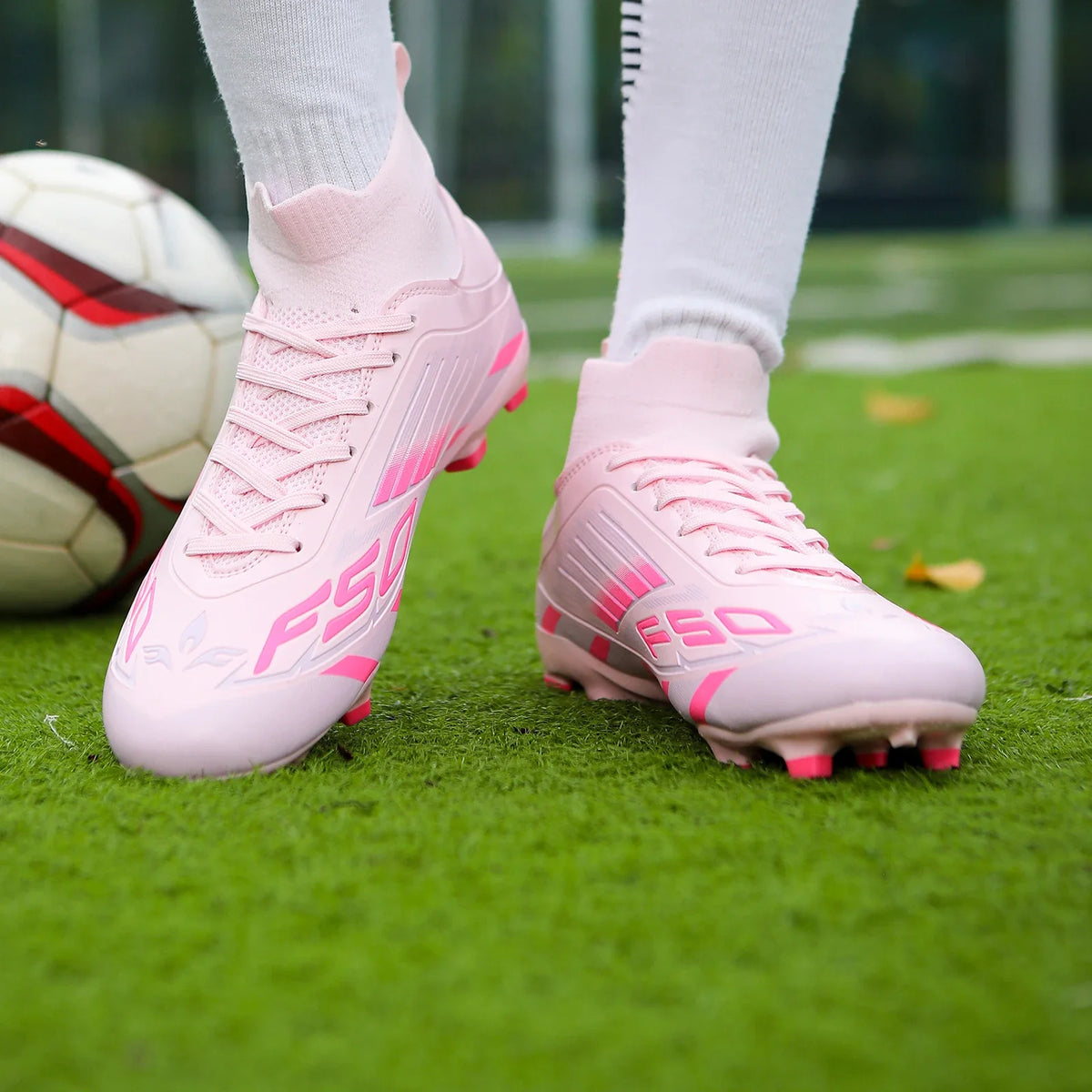 Nouvelles chaussures de football pour hommes, antidérapantes, à la cheville, chaussures de sport TF/FG, chaussures de football professionnelles pour garçons, baskets unisexes confortables