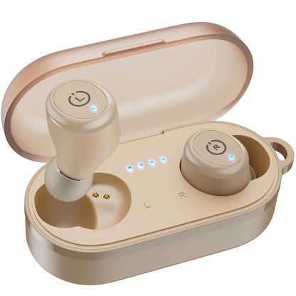 TOZO T10 Bluetooth 5.3 Earphones, Wireless Headphones, AI Enhanced Calling With Deep Bass, IPX8 Waterproof Earbuds, 45H Play