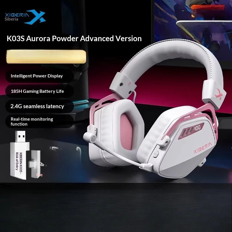 Casque sans fil XIBERIA K03S, trois modes, puce ATS3031, réduction de bruit AI, écouteurs de jeu, léger, longue durée de vie de la batterie