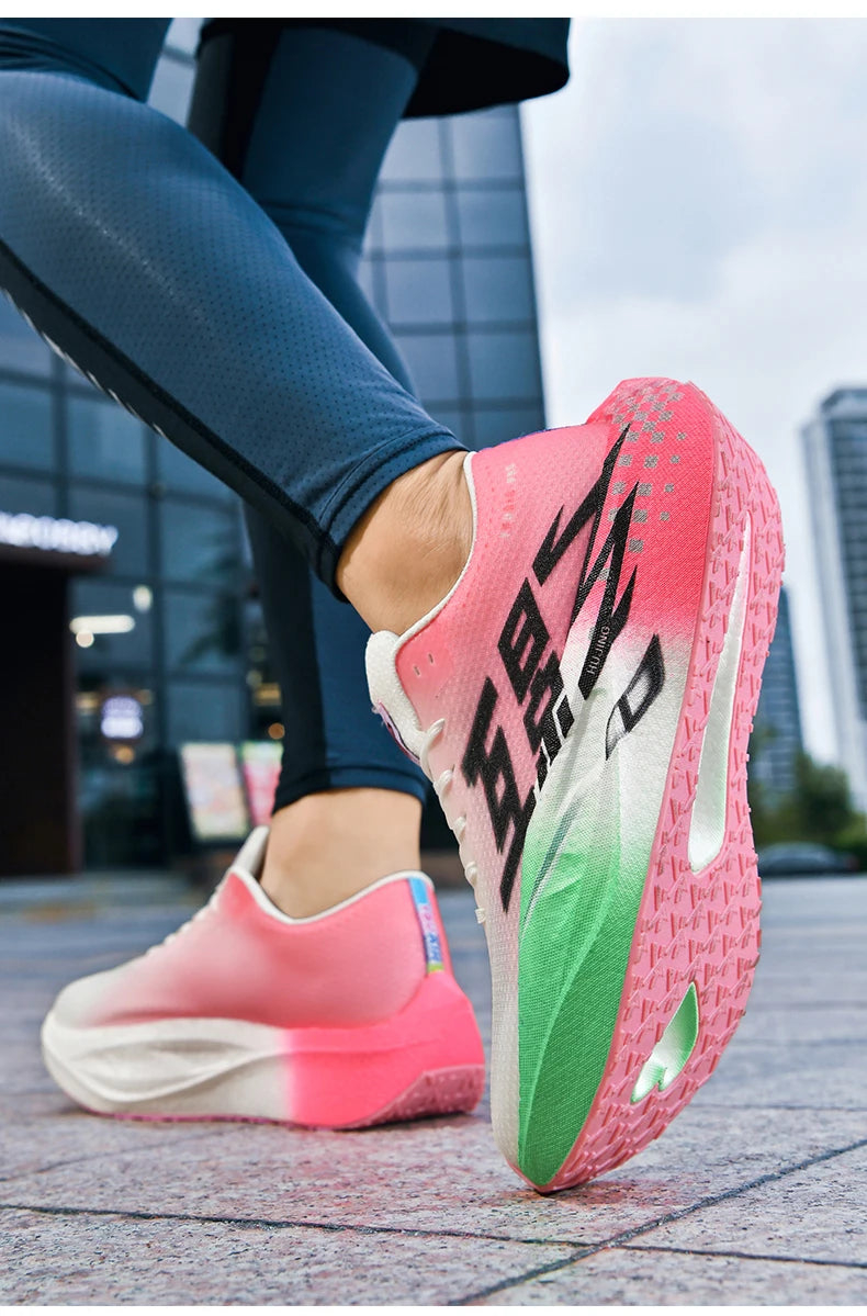 Men Sports Carbon Board Speciality Breathable Lightweight Women's Comfortable Athletic Nonskid Sneakers﻿ Marathon Running Shoe