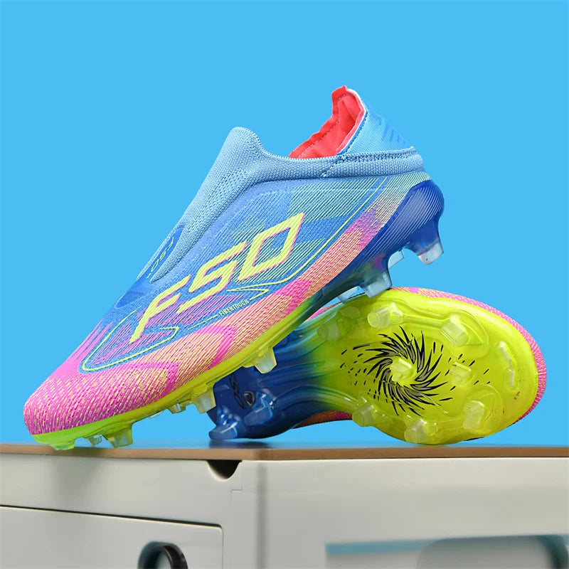 New Men's Soccer Shoes Match Indoor Hot-Selling Outdoor Football Boots Grass Cleats High-Top Futsal Sneakers Non-Slip High-Quality