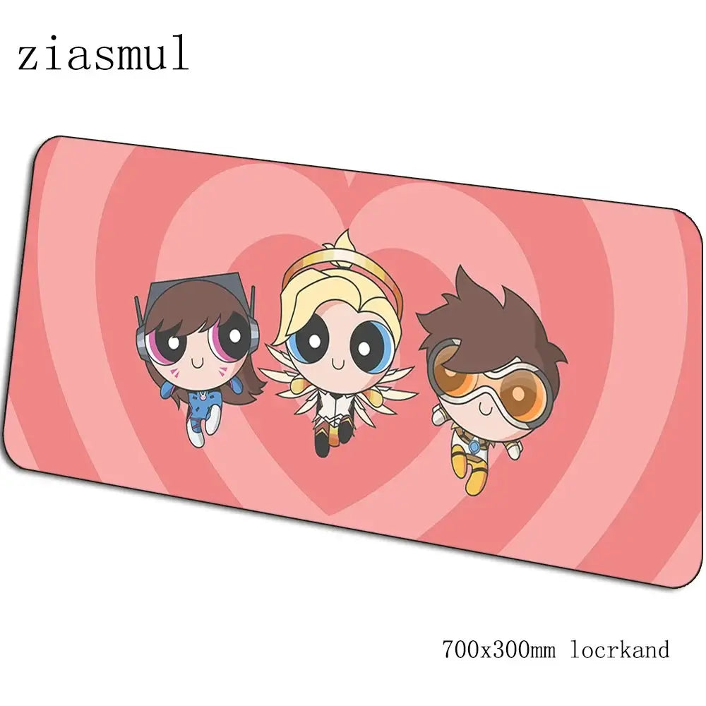 Podkładka pod mysz Dva dla graczy 70x30cm XL, gamingowa mata na biurko do PC i notebooka, urocza podkładka do gier, prezent świąteczny dla gracza