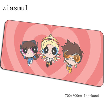 Podkładka pod mysz Dva dla graczy 70x30cm XL, gamingowa mata na biurko do PC i notebooka, urocza podkładka do gier, prezent świąteczny dla gracza