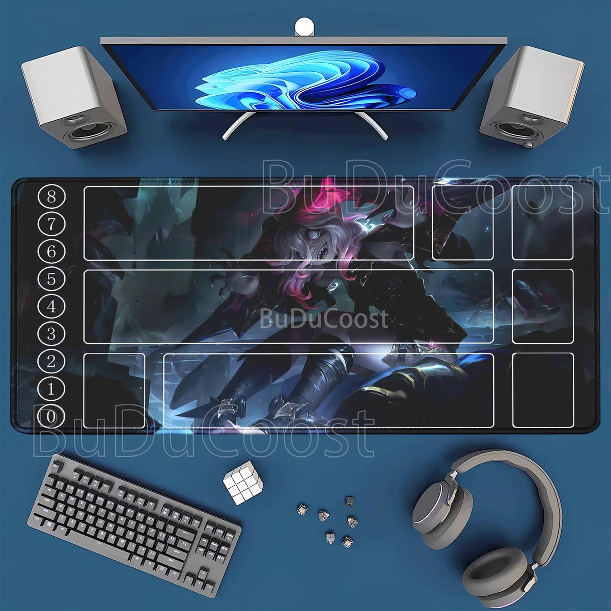 HD-tulostettu leikkimatto League of Mouse Pad Legends Riftbound -sarja TCG LOL-kortti 600x350 mm toimisto Ommellut reunat Lautapeli Pöytämatto