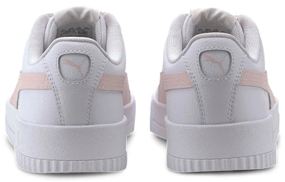 Baskets Puma Carina en cuir blanc rose 370325-10