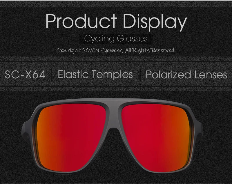 Scvcn Polarized Fishing Sunglasses Outdoor Sport Entertainment Glasses Outdoor Cycling Road Bike UV400 Protective Frame Glasses