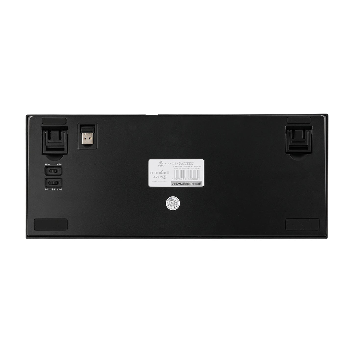 Ajazz AK820 Pro 75% Bluetooth 5.1/2.4G Wireless/Wired Gasket-mounted Mechanical Keyboard with TFT Screen for Mac/Win