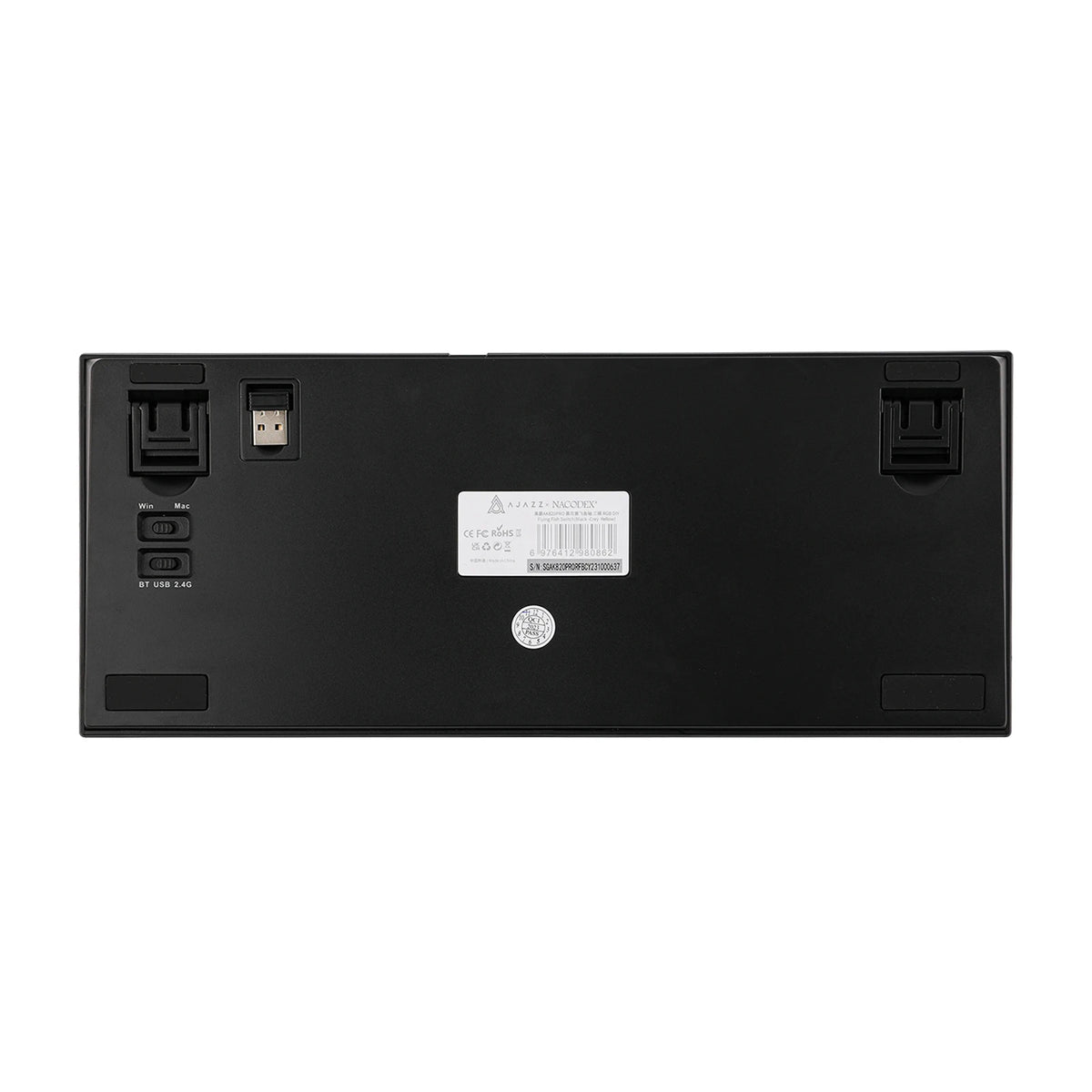 Ajazz AK820 Pro 75% Gasket-mounted Bluetooth 5.1/2.4G Wireless/Wired Mechanical Keyboard with TFT Screen for Mac/Win