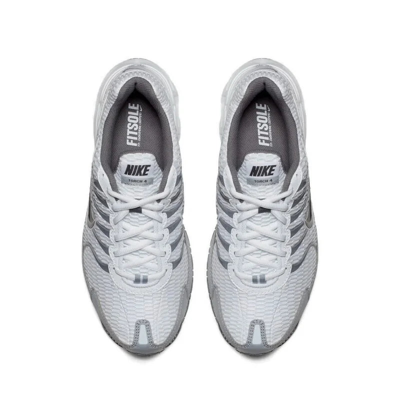 Nuevas zapatillas de running para desplazamientos Nike Air Max Torch 4 343846-100, ligeras, resistentes al desgaste y con amortiguación Air visualizada