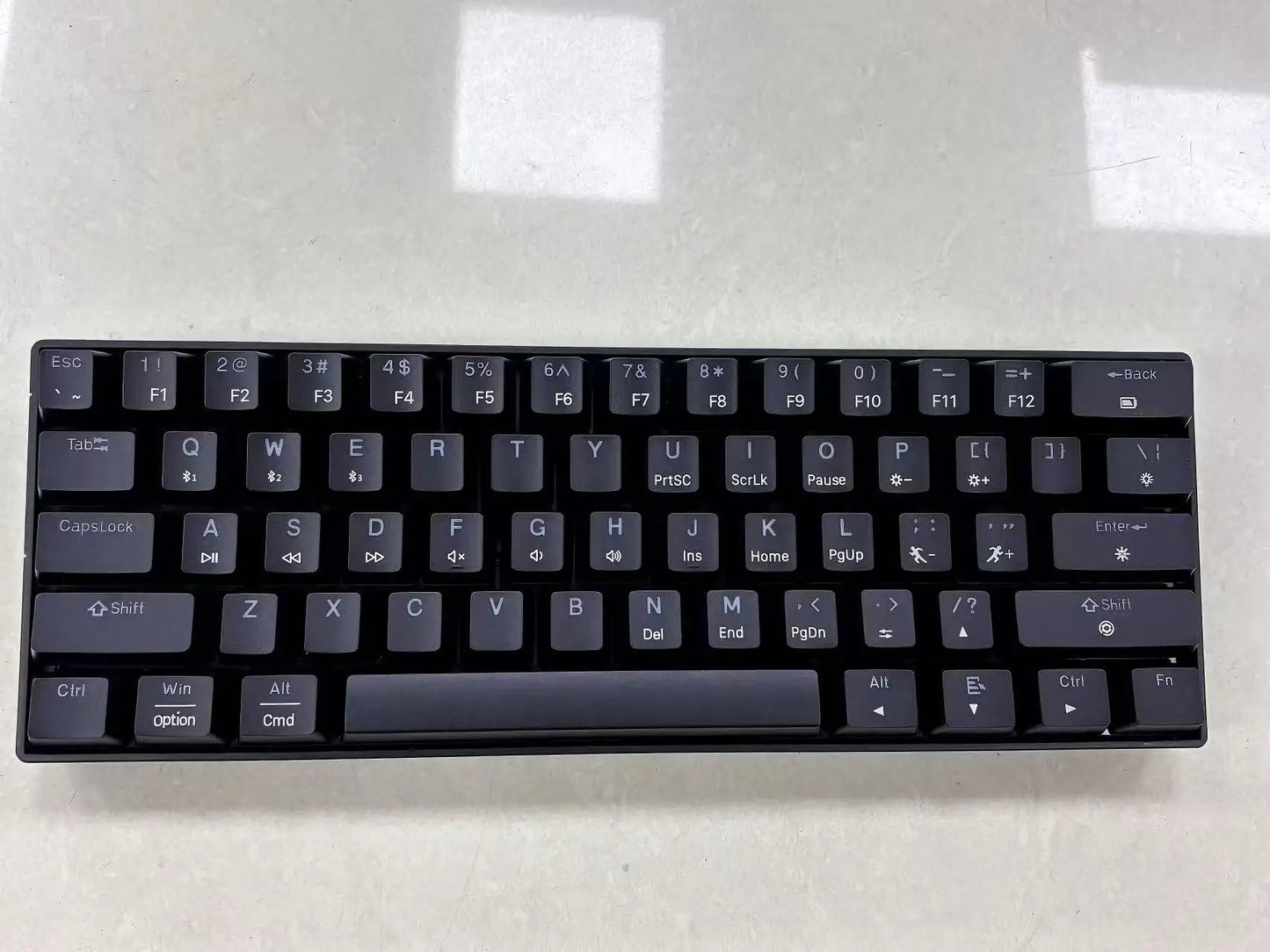 61-Key RGB Backlit Tri-Mode Bluetooth Mechanical Keyboard Dust-Proof Hot-Swappable Wireless Gaming & Office Keyboard for Esports