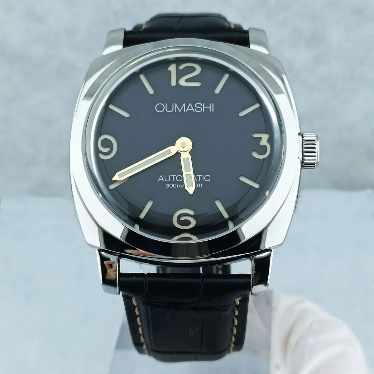 Zegarek męski 46 mm z ręcznym naciągiem, mechanizm Seagull ST3600, szkło szafirowe, wodoodporny, stal nierdzewna 316L, zegarek na zamówienie