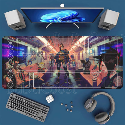 HD-tulostettu leikkimatto League of Mouse Pad Legends Riftbound -sarja TCG LOL-kortti 600x350 mm toimisto Ommellut reunat Lautapeli Pöytämatto