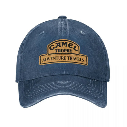Ρετρό καπέλο μπέιζμπολ Camel Trophy Racing για άνδρες και γυναίκες, από φθαρμένο τζιν, με κούμπωμα, για υπαίθριες δραστηριότητες το καλοκαίρι, χωρίς δομή, μαλακό καπέλο