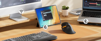 Ergonomic Mouse Wireless Vertical Mouse for Computer iPad Mac Windows 3 Adjustable DPI Multi-Device Connection