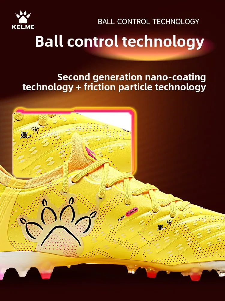 Kelme High-End Football Shoes Short Nail Anti-Slip Football Boots Artificial Grass Cushioning Training MG Football Shoes