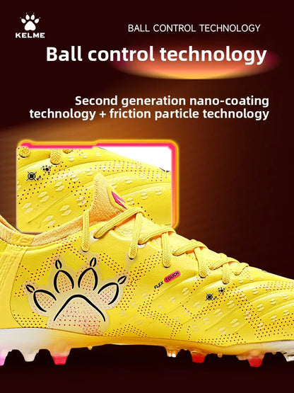 Kelme High-End Football Shoes Short Nail Anti-Slip Football Boots Artificial Grass Cushioning Training MG Football Shoes