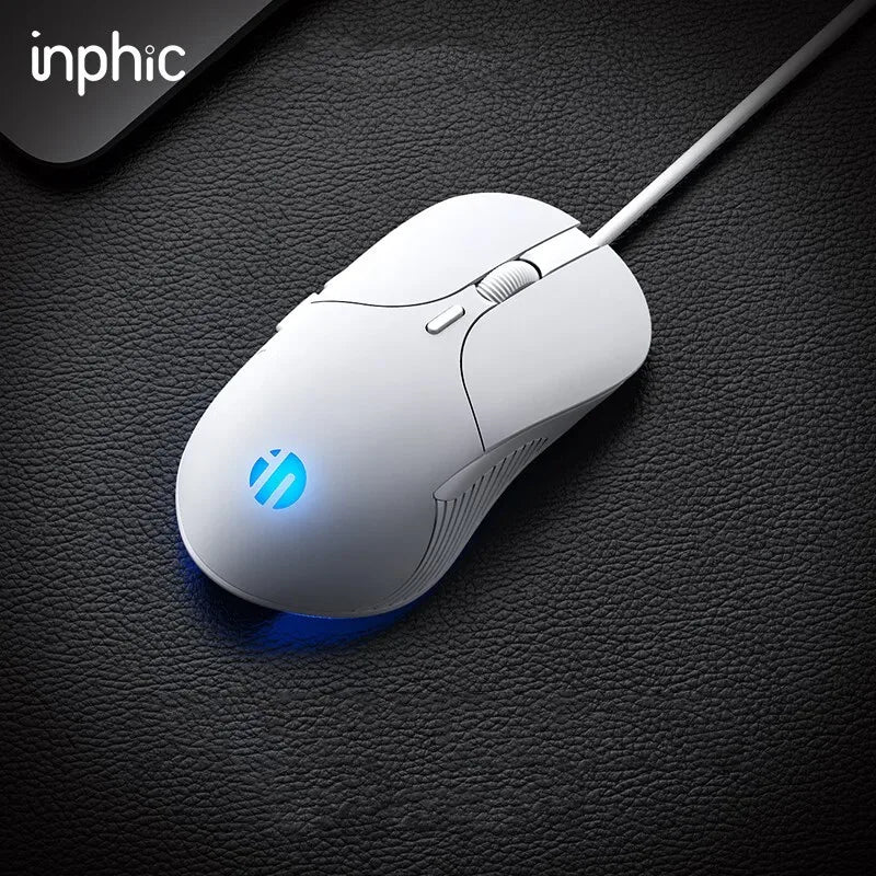 INPHIC B2 USB Wired Mouse, Silent Office Gaming Mouse for PC and Laptops