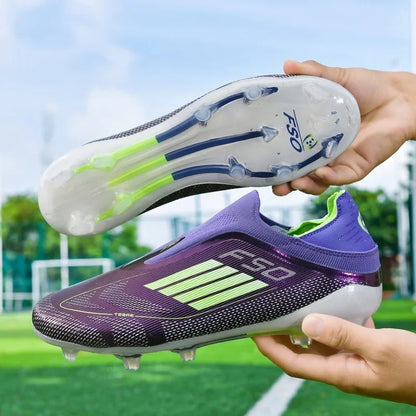 Chaussures de football pour hommes, crampons pour terrain synthétique, antidérapantes, résistantes à l'usure, respirantes, légères, pour entraînement sur gazon artificiel en extérieur.