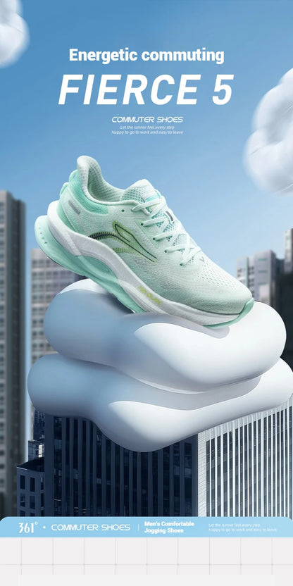 361 Degrees Fierce 5 Men Running Shoe New Breathable Shock-absorber Comfortable Non-slip Wear-resistant Male Sneaker 672522218