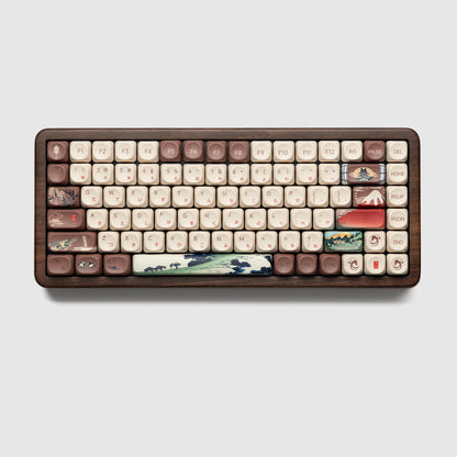 Womier WD75 QMK/VIA Gaming-Tastatur aus Holz, 8000mAh, kabellose mechanische Custom-RGB-Tastatur mit Tri-Mode und Hot-Swap-Funktion