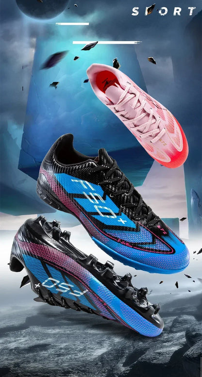Nouvelles chaussures de football pour hommes, chaussures de soccer pour terrain en herbe, chaussures d'entraînement, chaussures de sport ultralégères, chaussures de match professionnelles, baskets antidérapantes unisexes.