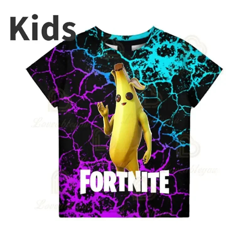 Czerwony Jade Fortnite Anime Battle Royale 3D T-shirt dla mężczyzn, kobiet i dzieci – T-shirt Pelly, prezent urodzinowy dla dziewczynek i chłopców