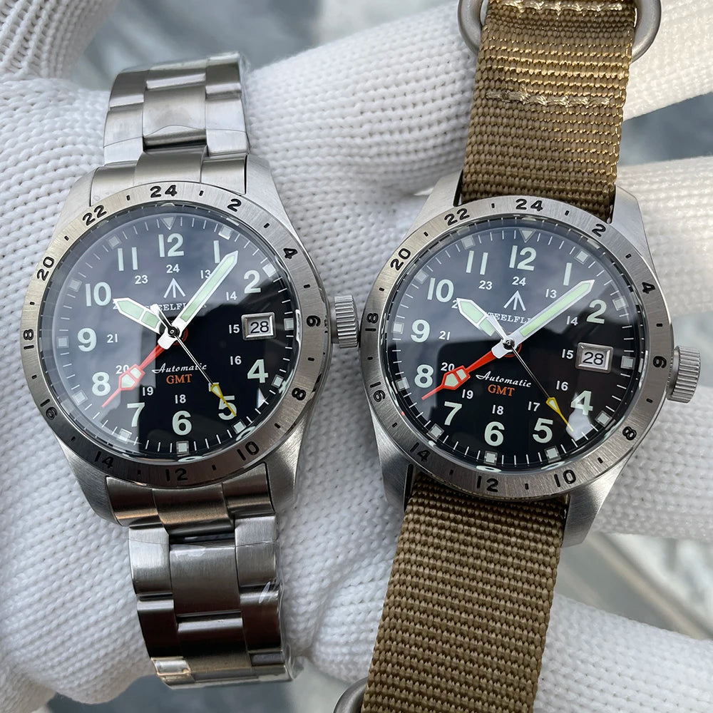 Reloj de pulsera mecánico STEELFLIER Official SF792 GMT con movimiento NH34, luminiscencia Super BGW9 C3, impermeable 200M, reloj de buceo de lujo para hombre