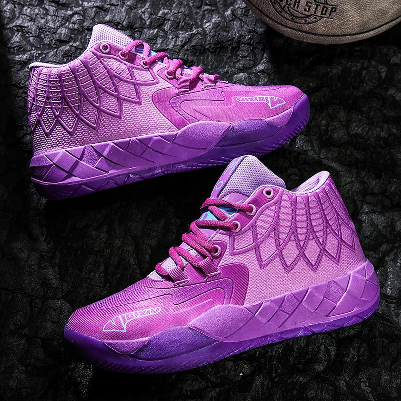 The youth actual combat basketball shoe movement outdoor comfortable cushioning wear-resisting fashion breathable high quality