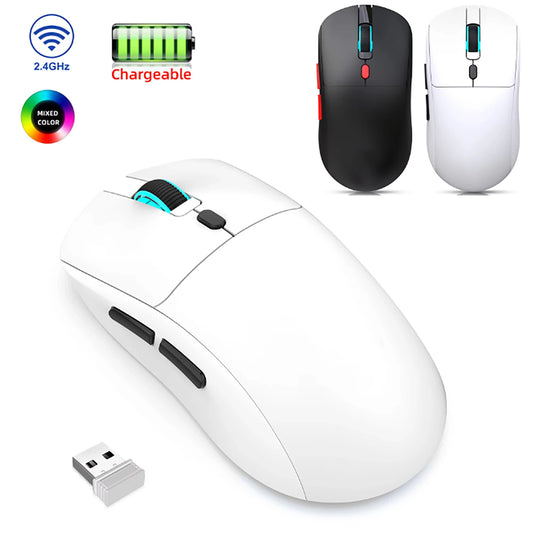 Gaming Mouse Bluetooth Mouse Rechargeable Gamer PAW3395 Lightweight Ergonomic Wireless Mouse Esport