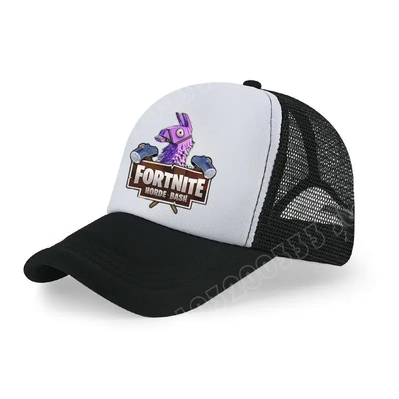 Fortnite Baseball Cap Cartoon Game Printed Hat Kids Summer Breathable Mesh Hat Adjustable Peaked Cap Childrens Birthday Gift