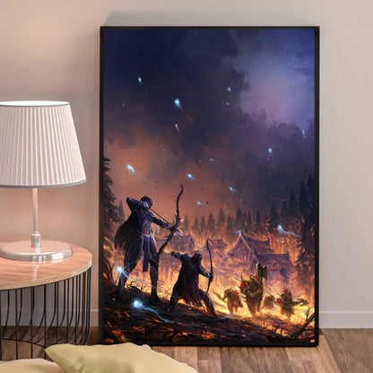 World of Warcraft-spilplakat – udskrifter og plakater i god kvalitet – plakat i HD-kvalitet – vægkunst – maleri – studie – boligindretning