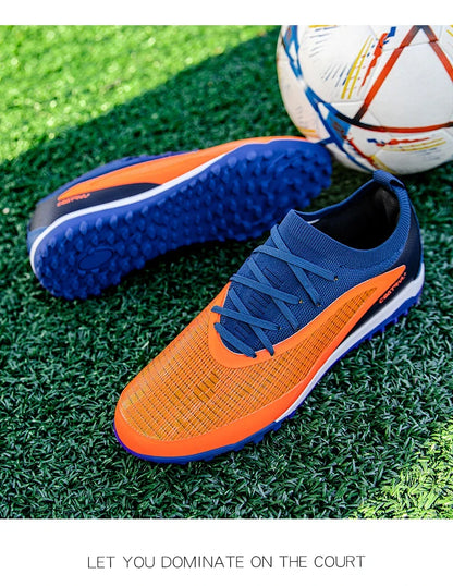 Neue Herren-Fußballschuhe für draußen, atmungsaktive Fußballschuhe für Erwachsene mit rutschfester Sohle, lange Stollen, Sportschuhe für Training, Jungen und Spiel, komfortabel
