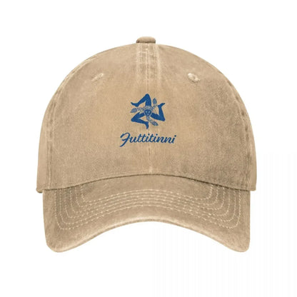 2026 Sicilian Trinacria and Futtitinni Baseball Cap Rave Custom Cap Anime Hat Women's Beach Men's