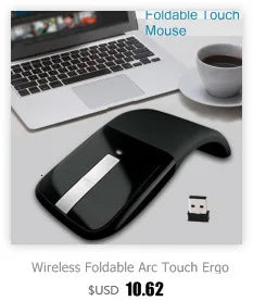 Bluetooth Wireless Arc Touch Mouse For Microsoft PC Laptop 1200DPI Optical Folding Mouse Slim Notebook Gaming Computer Mice